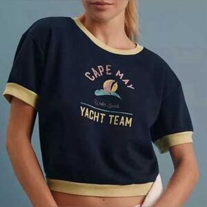 Daily Practice x Anthropologie Shrunken Vintage Tee Cape May Cropped Size S